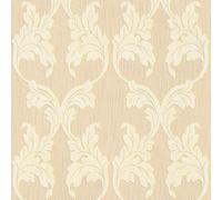 Profhome 956282-GU Papier peint aspect textile mat beige jaune 5,33 m2