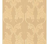 Profhome 956283-GU Papier peint aspect textile mat orange beige 5,33 m2