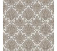 Profhome 956296-GU Papier peint aspect textile mat gris beige 5,33 m2