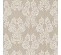 Profhome 956301-GU Papier peint aspect textile mat beige 5,33 m2