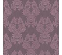 Profhome 956305-GU Papier peint aspect textile mat pourpre 5,33 m2