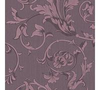 Profhome 956335-GU Papier peint aspect textile mat pourpre 5,33 m2