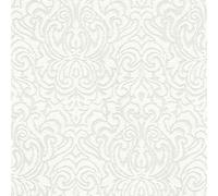 Profhome 961932-GU Papier peint baroque mat blanc 5,33 m2