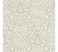Profhome 961933-GU Papier peint baroque mat beige blanc-crème 5,33 m2