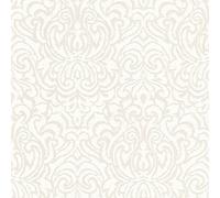 Profhome 961935-GU Papier peint baroque mat crème blanc 5,33 m2