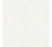 Profhome 961954-GU Papier peint baroque mat crème blanc 5,33 m2