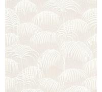Profhome 961981-GU Papier peint nature mat crème blanc 5,33 m2