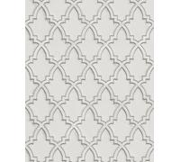 Profhome DE120021-DI Papier peint ethnique brillant blanc gris-clair 5,33 m2