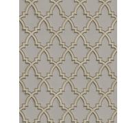 Profhome DE120024-DI Papier peint ethnique brillant gris gris-pierre 5,33 m2