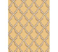 Profhome DE120025-DI Papier peint ethnique brillant jaune gris-soie 5,33 m2