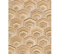 Profhome DE120043-DI Papier peint ethnique brillant crème or 5,33 m2