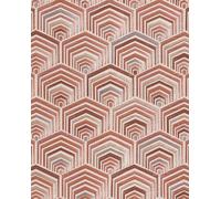 Profhome DE120044-DI Papier peint ethnique brillant crème rosé 5,33 m2