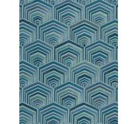 Profhome DE120047-DI Papier peint ethnique brillant turquoise menthe 5,33 m2