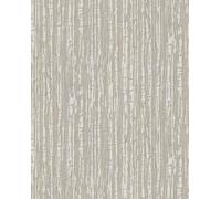 Profhome DE120082-DI Papier peint à rayures brillant crème blanc 5,33 m2