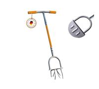 Profi-Partner Bavure de Jardin 2 en 1 pour économie de Force, Griffe et Lame/cultivateur, tête de Changement avec poignée et Plaque de Dossier, Protection arrière, près de 1 m de Long