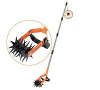 PROFI-PARTNER Fraise de jardin avec couteau de désherbage 2 en 1, longueur | Cultivateur de sol : 4 roues imbriquées avec 9 dents en acier au carbone chacune / lame en acier robuste / manche stable en 4