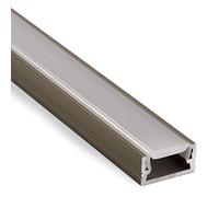Profil-11 LED Finition Acier Inox 2000 x 14 x 7 avec Cache Opaque pour Bandes LED Profil en Aluminium LED de SO-TECH®