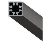 Profil aluminium noir en tube carré pour système Cadro - longueur 3 m - profil de base HETTICH