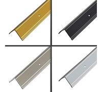 Profil de bordure d'escalier de PRIOstahl | Bordure d'escalier pour escaliers | Aluminium - Angle 30 x 35mm | Couleur Argent | Longueur 900mm | Pré-percé avec vis et chevilles incluses