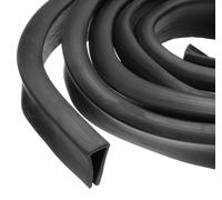 Profil de protection en caoutchouc pour canalisations en U, dimensions : 6,5 pieds x 15 mm x 27 mm, couleur noire