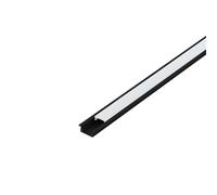 Profil encastré R1 en aluminium noir 1000x23x9mm