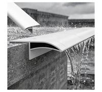 Profil Goutte d'Eau Inverseur de Pluie en Métal Gouttière Murale Extérieure | Joint de Protection Contre les Intempéries pour les Bords Balcons et Terrasses, en Aluminium(White,L2.2m/7.2ft)