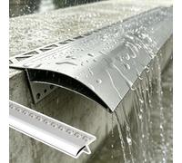 Profil Goutte D'Eau Profilé de Rive de Toit Extérieur, Bande D'évacuation Des Eaux Pluviales Intégrée Balcons, Prévient Les Traces Les Dégâts D'humidité Sur Les Murs(W35mm/1.4in,4pack-5m)