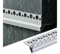 Profil Goutte D'Eau Profilé Invisible de Rejet D'eau Pluie, Profilé de Drainage Déviation D'eau, Bordure D'étanchéité Avant-toit, Protège Le Mur Contre Les Taches(W2.5mm,L2.7m/8.9ft)
