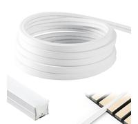 Profil LED en Silicone Flexible,Profilé LED 5m,Encastré LED pour Panneau Acoustique,Profilé en Silicone Flexible,Bande LED,pour Plafond,Placard,Bar,éclairage de Panneaux
