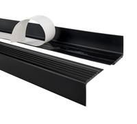 Profil Quest autocollant pour bord de marche 48x42mm, profil antidérapant en PVC pour bord de marche, PMW - noir, 90cm