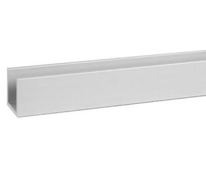 Profil U 25 x 25 x 2 mm longueur 2 m aluminium anodisé argent DUVAL 41-0102-3042