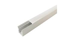 Profilé Aluminium 1m pour Ruban LED avec Cache Blanc Opaque