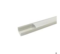 Profilé Aluminium 1m pour Ruban LED - Couvercle Blanc Opaque - SILAMP