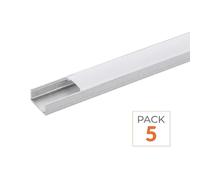Profilé Aluminium 2m pour Ruban LED Couvercle Opaque - Pack de 5