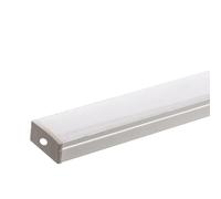 Profilé Aluminium 2m pour Ruban LED Double Rangée - Couvercle Blanc Opaque - SILAMP