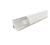 Profilé Aluminium Angle 2m pour Ruban LED Couvercle Blanc Opaque - SILAMP