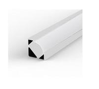 Profilé Aluminium Angle 2m pour Ruban LED Couvercle Blanc Opaque - SILAMP