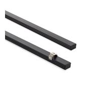 Profilé Aluminium En Saillie 12x8 pour Rubans LED jusqu'à 8 mm Noir 2 m Noi