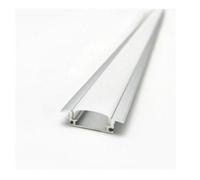 Profilé Aluminium encastrable 2m Blanc avec Couvercle Blanc Opaque - SILUMEN - LED - Intérieur