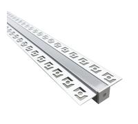 Profilé Aluminium Encastrable 2m pour Ruban LED Couvercle Blanc Opaque - SILAMP