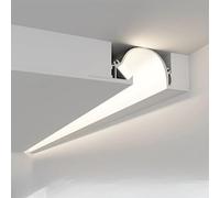 Profilé Aluminium Encastrable Arrondi 2M pour Faux Plafond Éclairage Indirect - SILAMP
