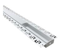 Profilé Aluminium encastré 1m pour Ruban LED Double Couvercle Blanc Opaque
