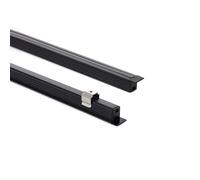 Profilé Aluminium Encastré 2 m pour Rubans LED jusqu'à 6 mm Noir 2 m Transp