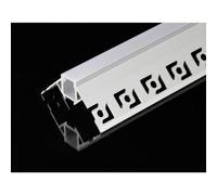 Profilé Aluminium encastré angulaire 2m pour Ruban LED Couvercle Blanc Opaque