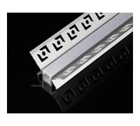 Profilé Aluminium encastré d'angle 2m pour Ruban LED Couvercle Blanc Opaque