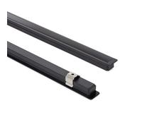 Profilé Aluminium Encastré Étroit pour Rubans LED jusqu'à 6 mm Noir 2 m Noi