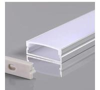 Profilé Aluminium Large 2m avec Cache Opaque Blanc - SILAMP