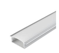 Profilé Aluminium Large Encastrable 2m pour Ruban LED - Cache Opaque Blanc