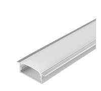 Profilé Aluminium Large Encastrable 2m pour Ruban LED - Cache Opaque Blanc - SILAMP