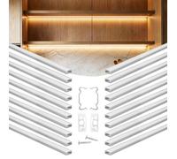 Profilé Aluminium LED en U-VEVOR-1 m-Lot de 20 Canal LED-Embouts et Clips de Fixation-Aluminium Anodisé Argent